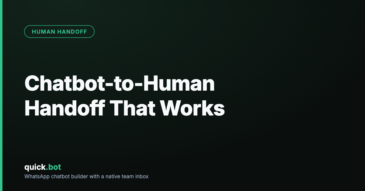 Chatbot-to-Human Handoff