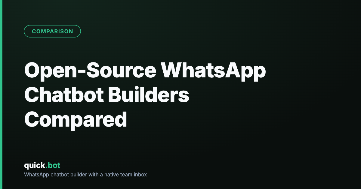 Open-Source WhatsApp Chatbot Builders Compared