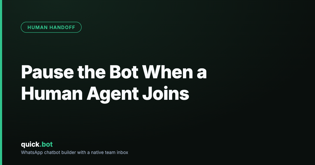 Pause a Typebot Bot When a Human Agent Joins