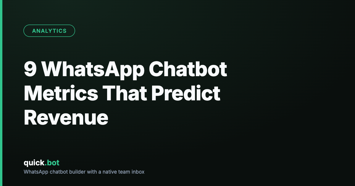 WhatsApp Chatbot Analytics Metrics